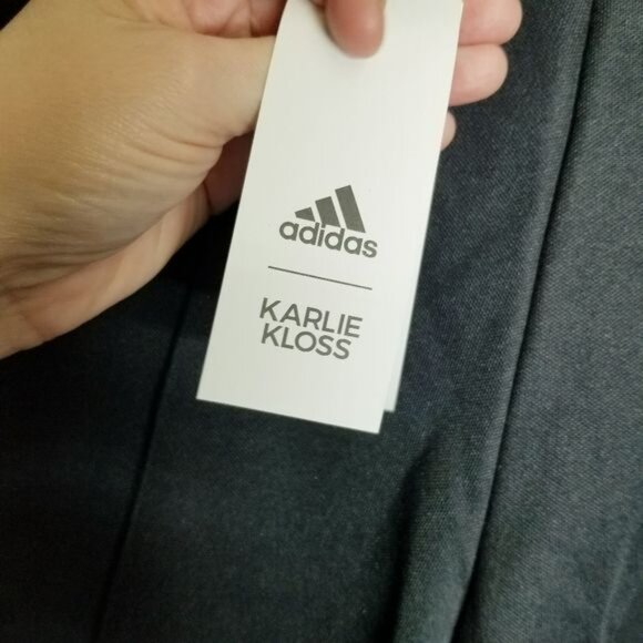 Adidas Karlie Kloss Womens Slim Fit Flared Leg Full-Length Pants‎ Black M Gym - Picture 4 of 16